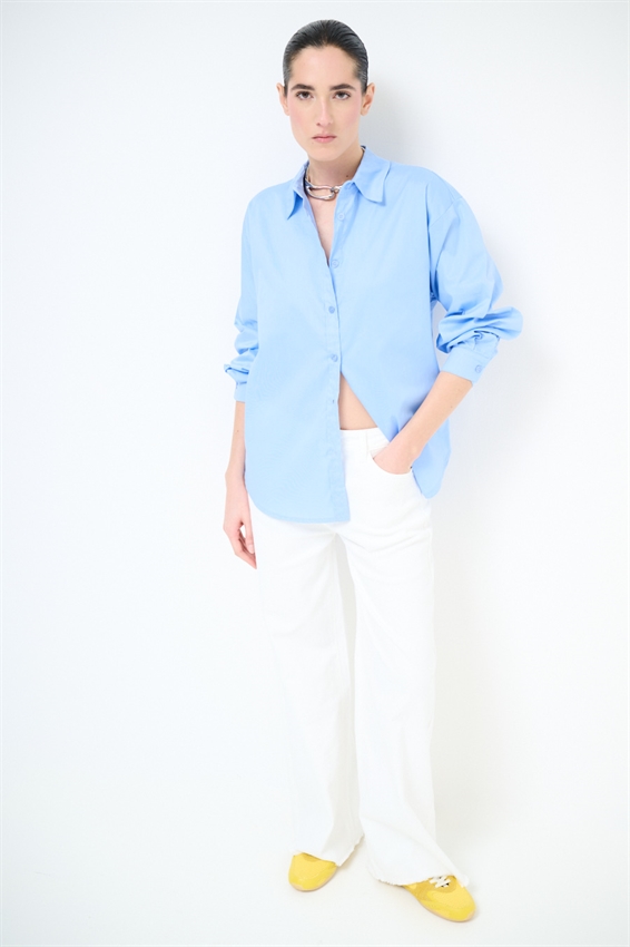 CAMICIA OVERSIZE POPELINE
