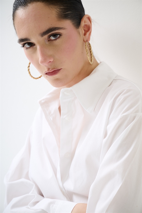 CAMICIA OVERSIZE POPELINE