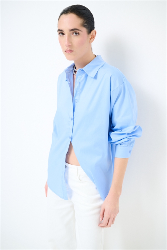 CAMICIA OVERSIZE POPELINE