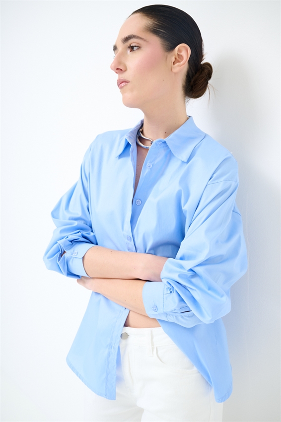 CAMICIA OVERSIZE POPELINE