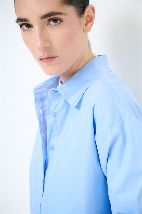 CAMICIA OVERSIZE POPELINE