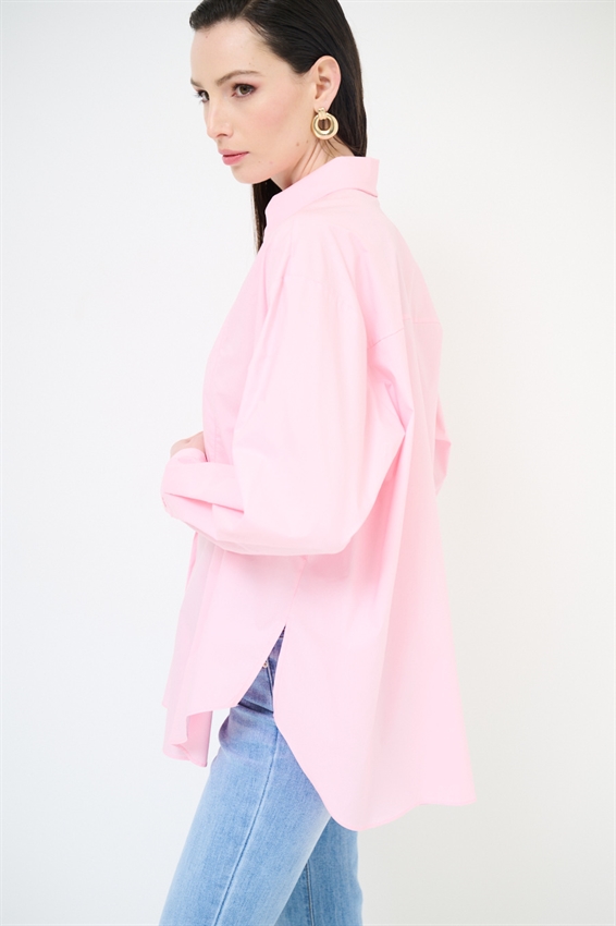 CAMICIA OVER CON RICAMO AMAMI SUL RETRO