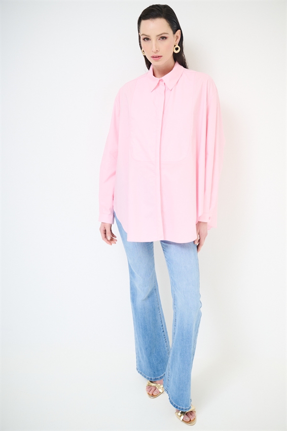 CAMICIA OVER CON RICAMO AMAMI SUL RETRO