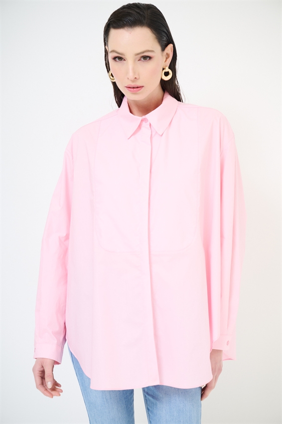 CAMICIA OVER CON RICAMO AMAMI SUL RETRO