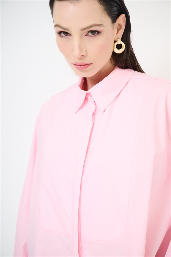 CAMICIA OVER CON RICAMO AMAMI SUL RETRO