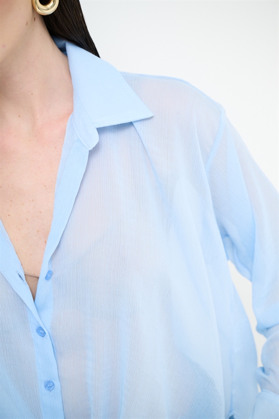 CAMICIA CON RIPRESA DAV. E FONDO A SBUFFO