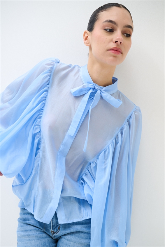 CAMICIA COLLO COREANA MANICA PIPISTRELLO LYOCELL