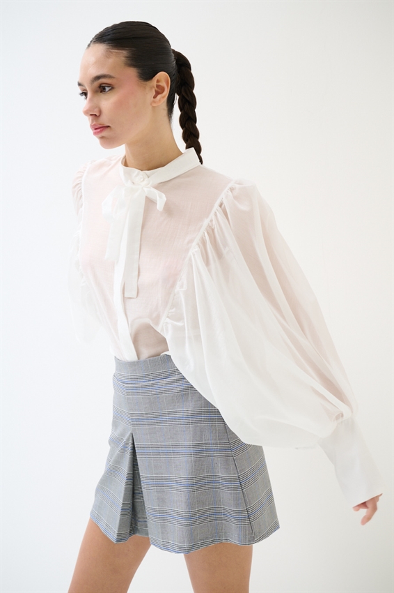 CAMICIA COLLO COREANA MANICA PIPISTRELLO LYOCELL