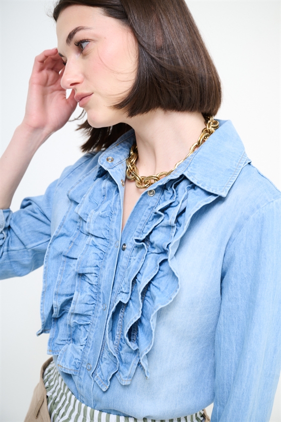 CAMICIA JEANS CON GALE