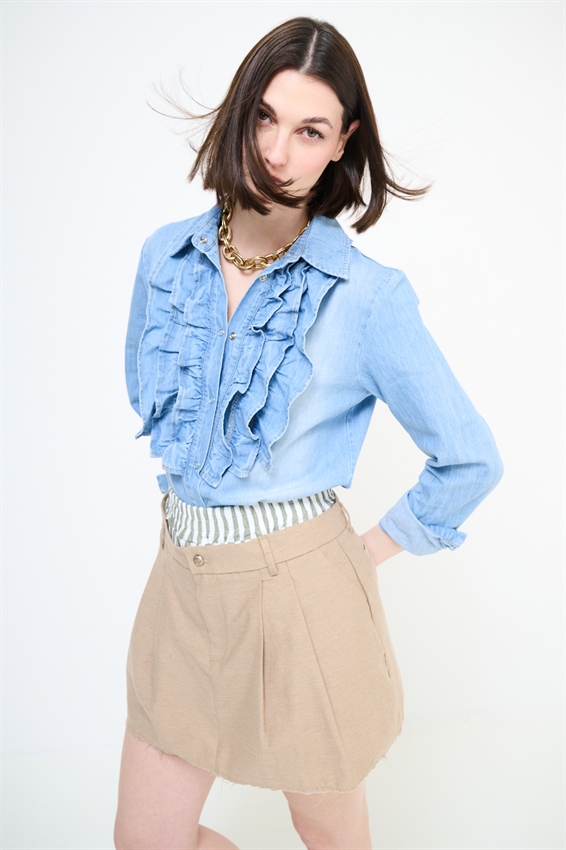 CAMICIA JEANS CON GALE