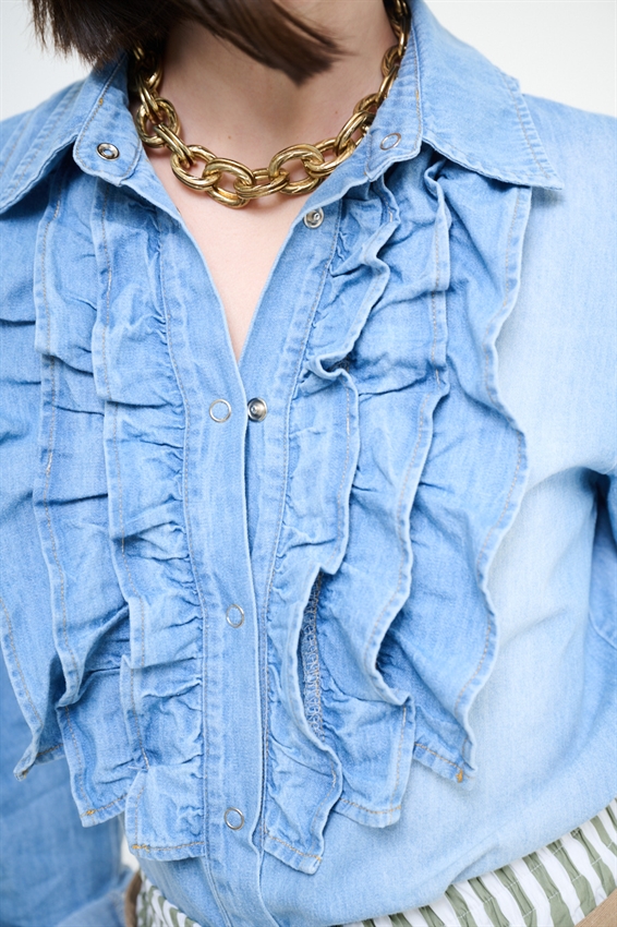 CAMICIA JEANS CON GALE