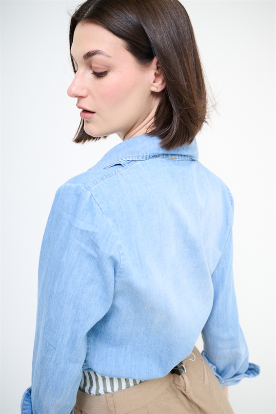 CAMICIA JEANS CON GALE