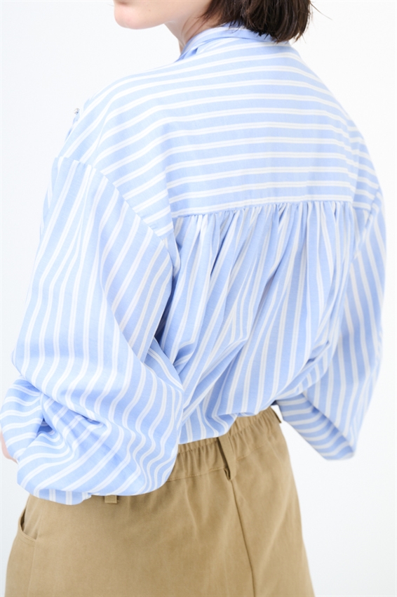 CAMICIA OVER RIGA CASTONI + FIOCCO