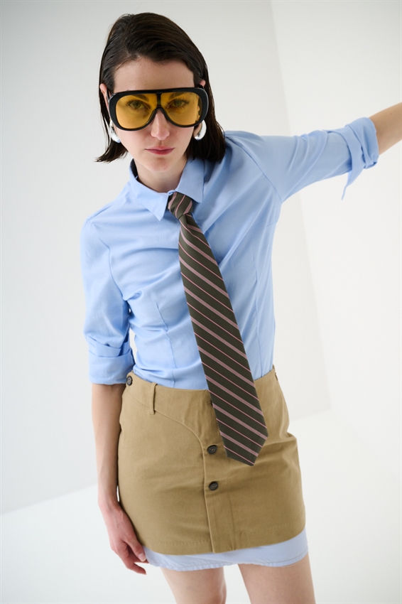 CAMICIA OXFORD SLIM CON CRAVATTA