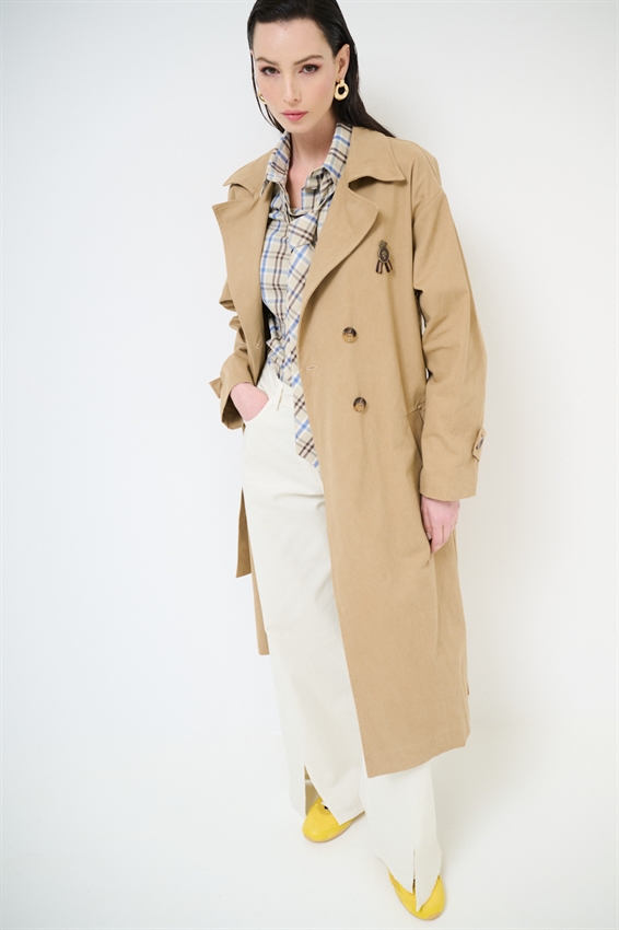 TRENCH OVER DOPPIOPETTO + SPILLA