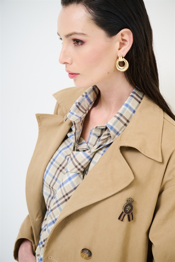 TRENCH OVER DOPPIOPETTO + SPILLA