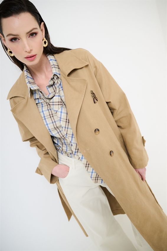 TRENCH OVER DOPPIOPETTO + SPILLA