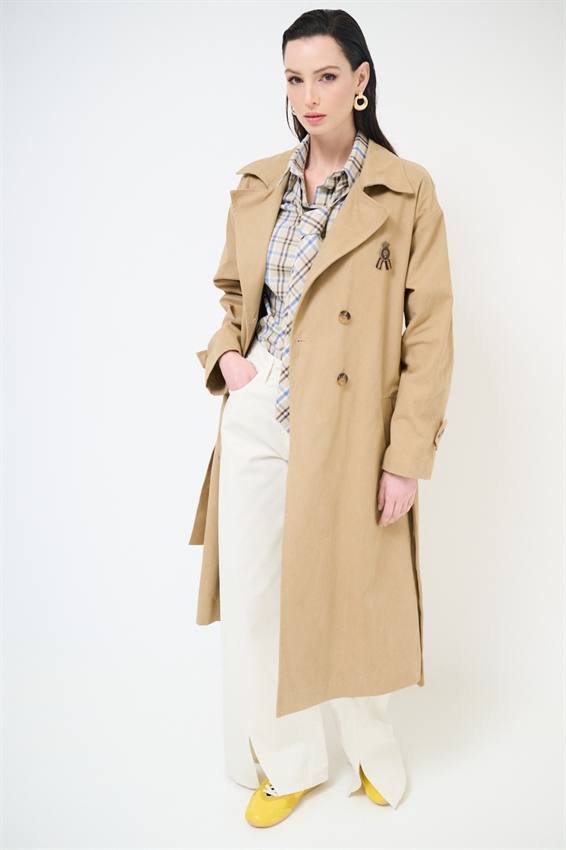 TRENCH OVER DOPPIOPETTO + SPILLA