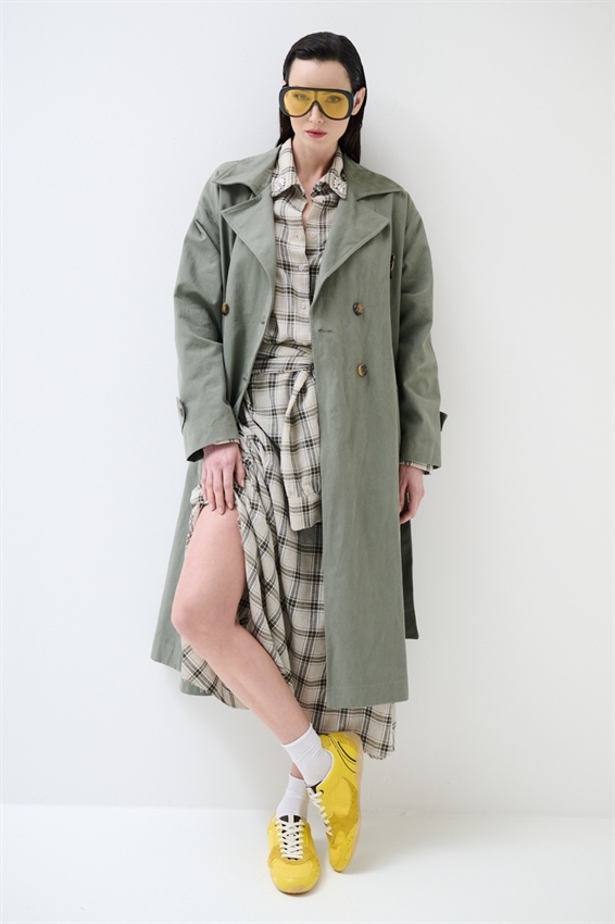 TRENCH OVER DOPPIOPETTO + SPILLA