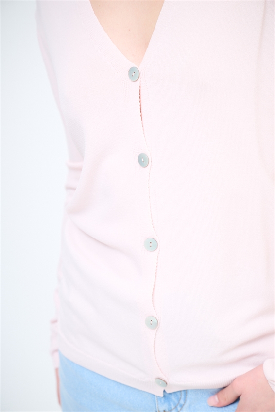 CARDIGAN MANICA LUNGA CON SCOLLO A V