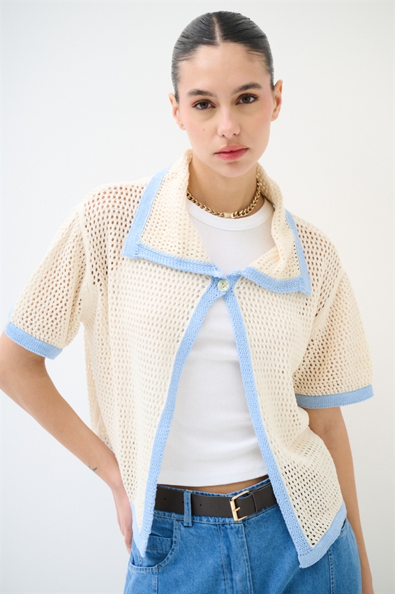 CARDIGAN MEZZA MANICA TRAFORATO