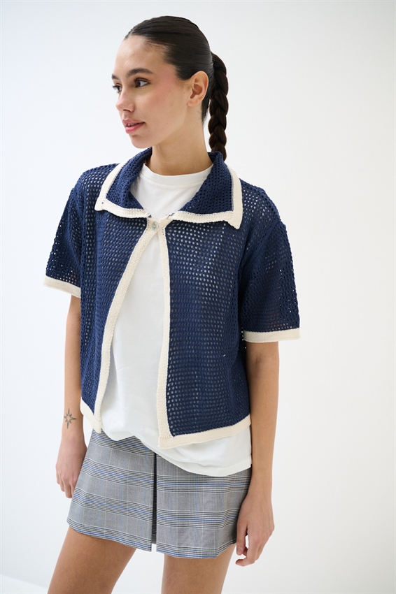 CARDIGAN MEZZA MANICA TRAFORATO