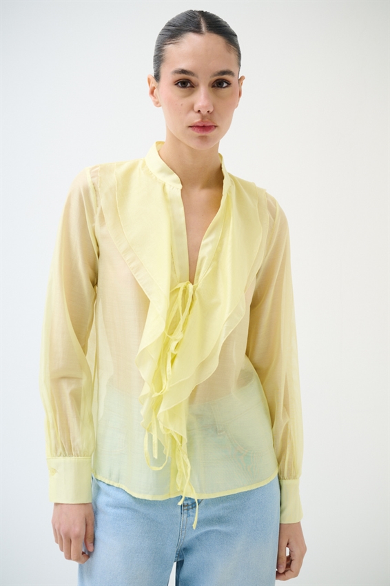 BLUSA CON LACCETTI DAVANTI IN LYOCELL