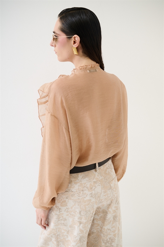 BLUSA CON DOPPIA ROUCHES