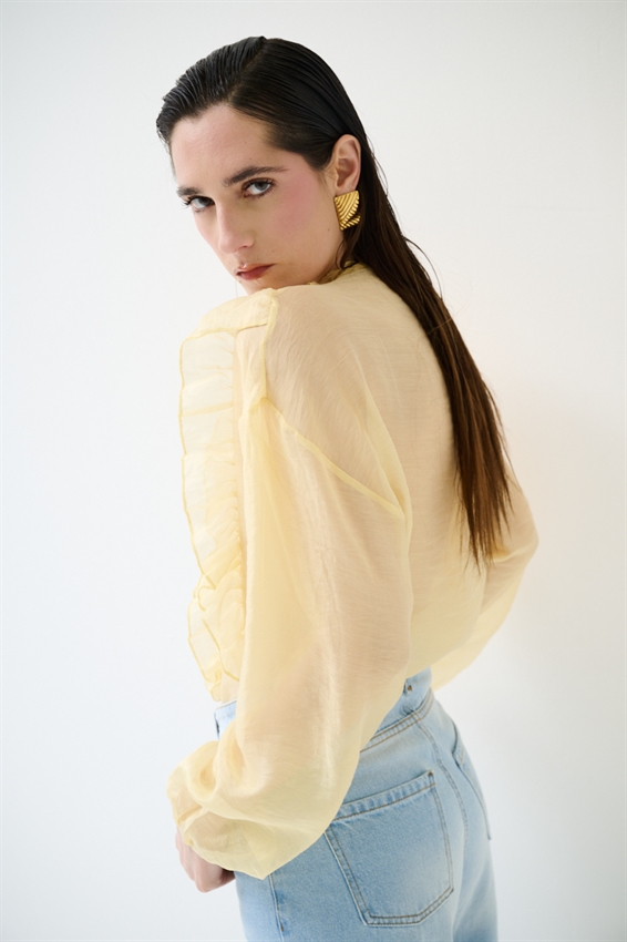 BLUSA CON DOPPIA ROUCHES