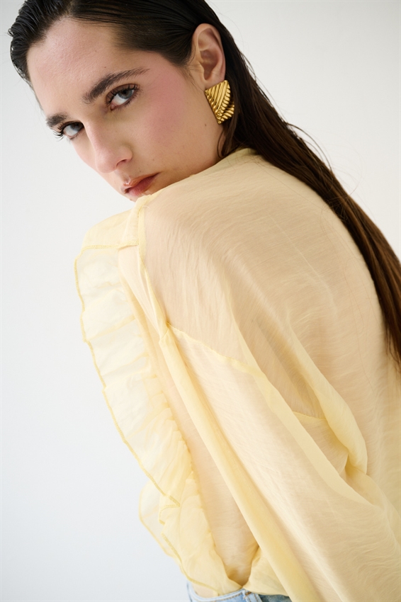 BLUSA CON DOPPIA ROUCHES