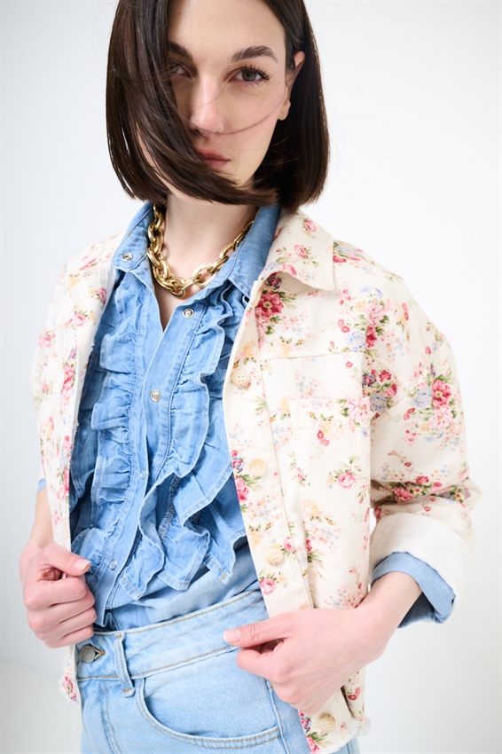 GIACCHINO IN GABARDINA CON STAMPA