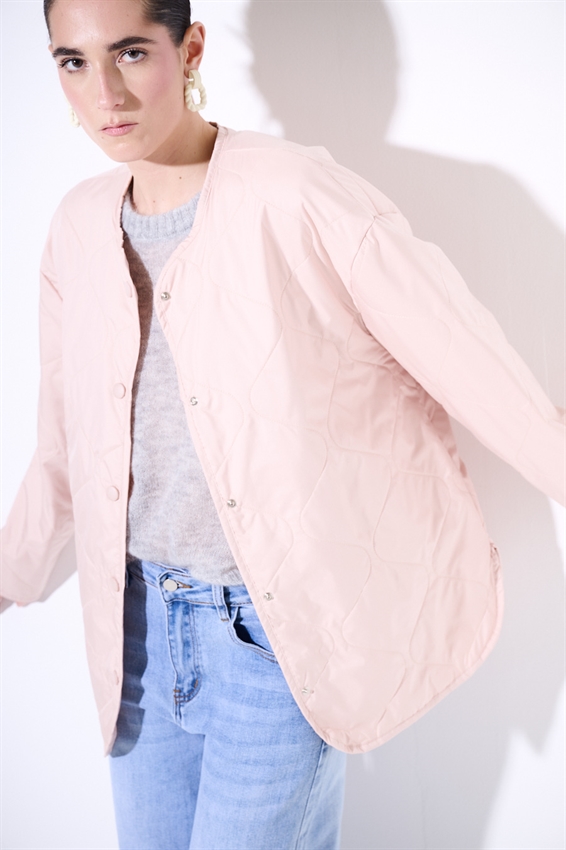 GIACCA TRAPUNTATA CON BOTT. AUTOMATICI