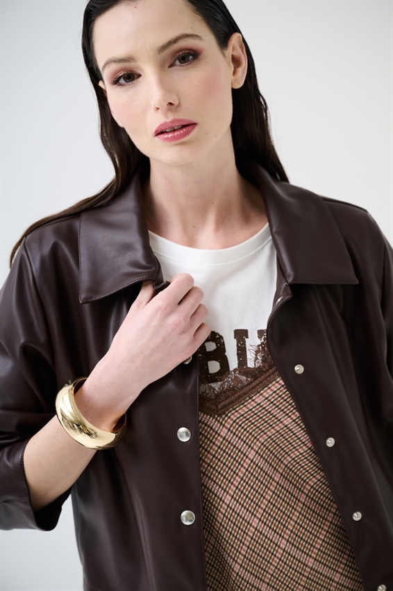 GIACCA/CAMICIA ECOPELLE CON AUTOMATICI