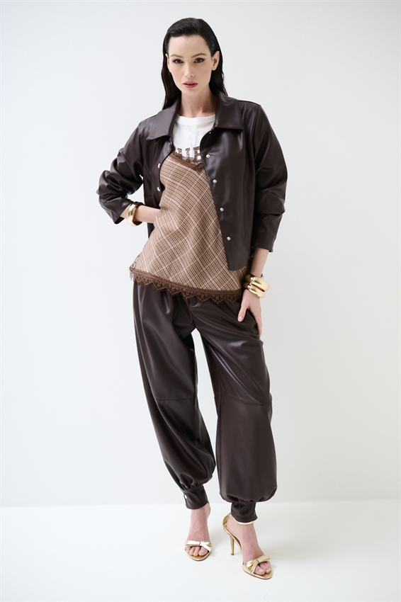 GIACCA/CAMICIA ECOPELLE CON AUTOMATICI