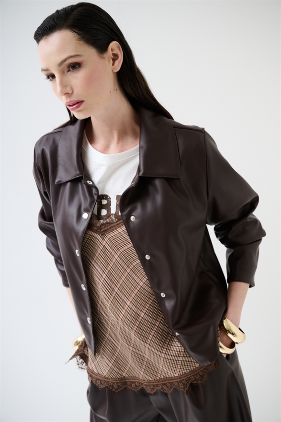 GIACCA/CAMICIA ECOPELLE CON AUTOMATICI