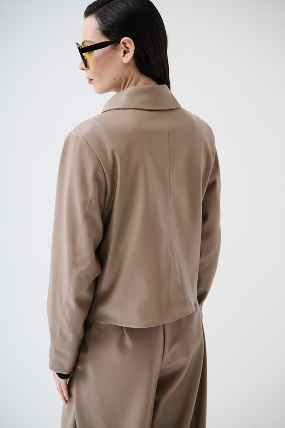 GIACCA/CAMICIA ECOPELLE CON AUTOMATICI