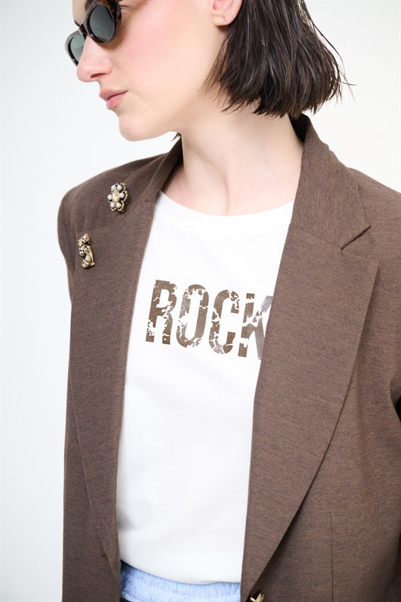 GIACCA OVERSIZE CON FODERA RIGHE A TAGLIO VIVO