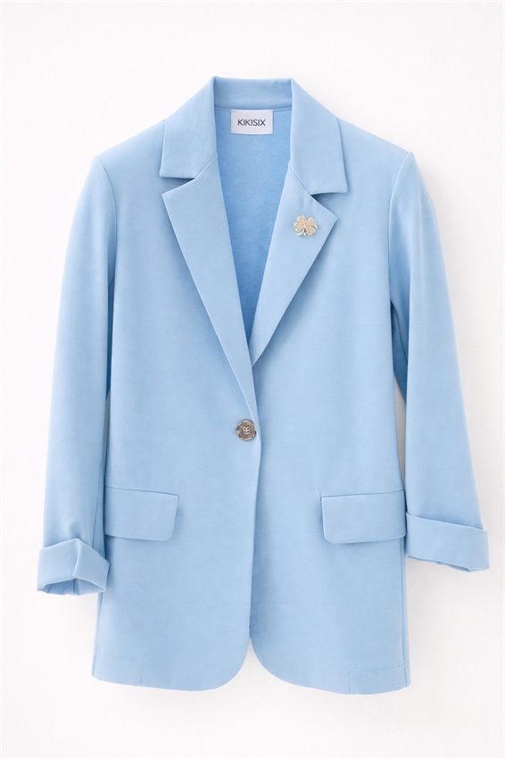 GIACCA BASIC PUNTO MILANO CON PATTINE E SPILLE