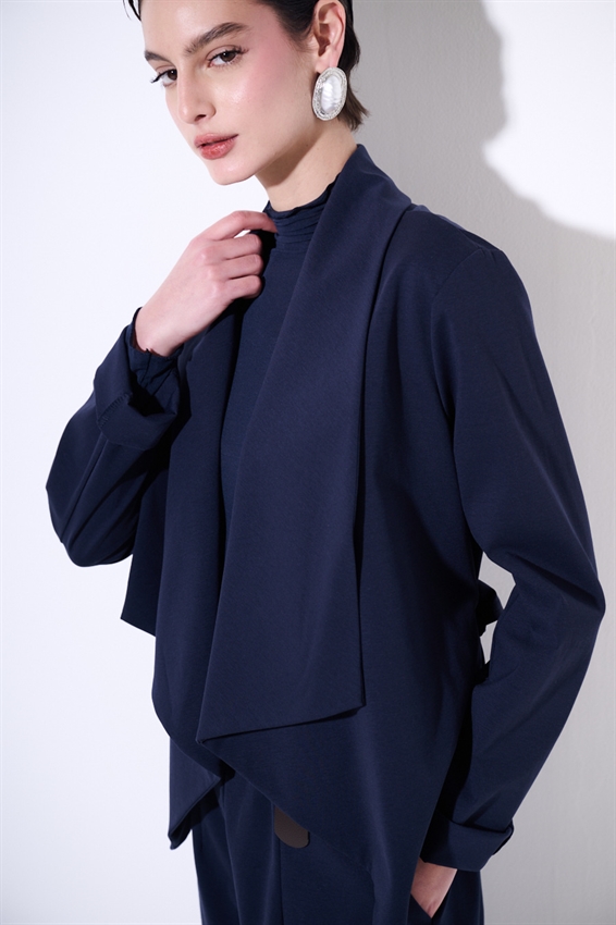 GIACCA KIMONO CON CINTURA IN PUNTO MILANO