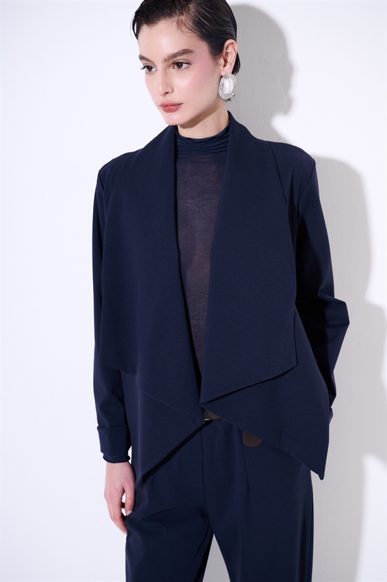 GIACCA KIMONO CON CINTURA IN PUNTO MILANO