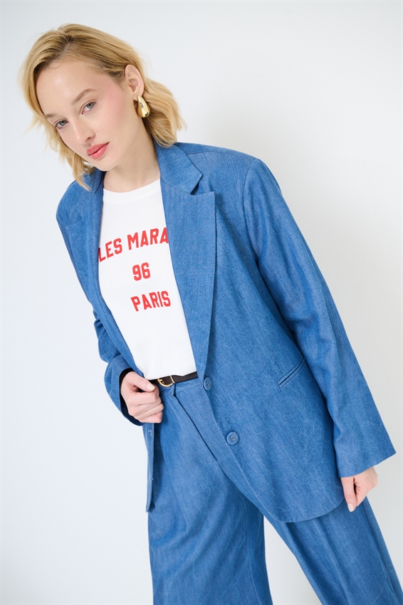 GIACCA A DUE BOTTONI CON PATTINE