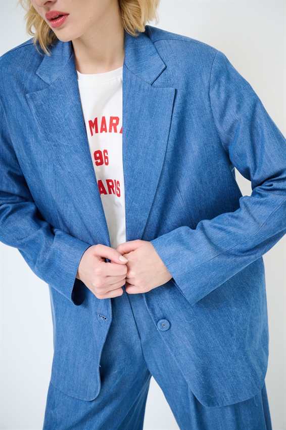 GIACCA A DUE BOTTONI CON PATTINE