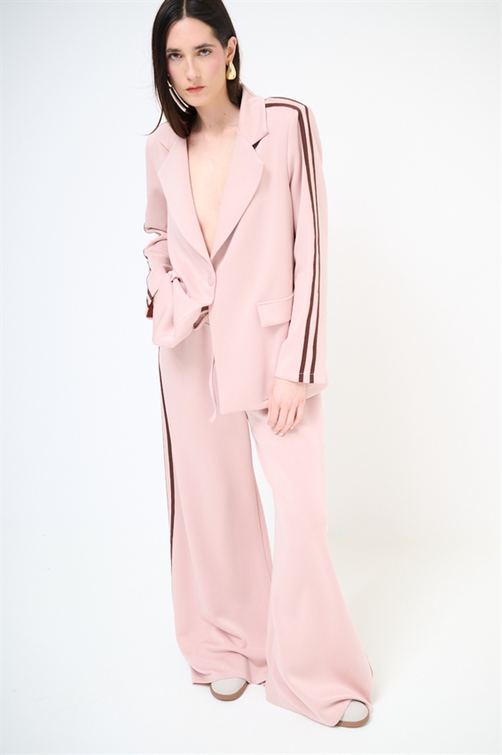 GIACCA MONOPETTO CON BANDE VISCOSA MODAL