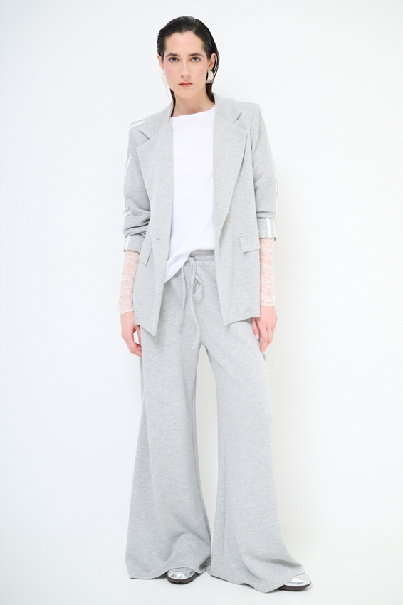 GIACCA MONOPETTO CON BANDE VISCOSA MODAL