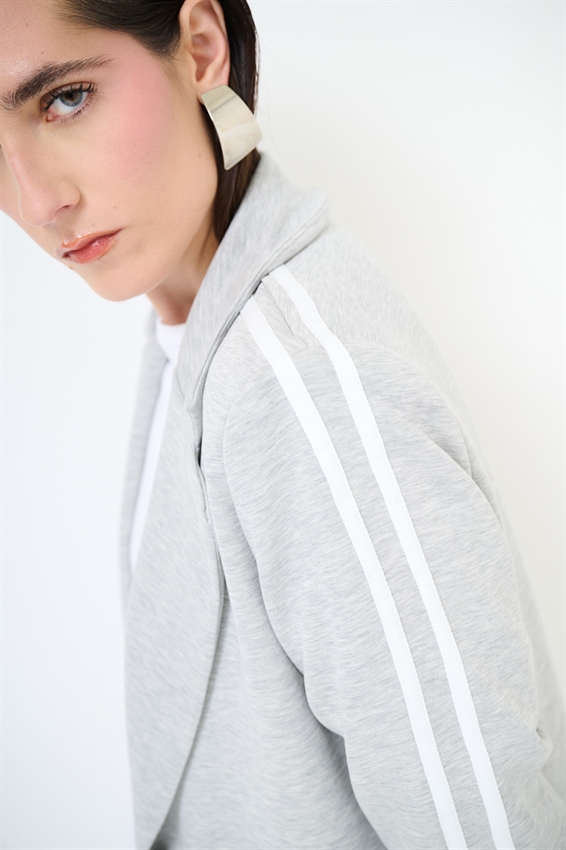 GIACCA MONOPETTO CON BANDE VISCOSA MODAL