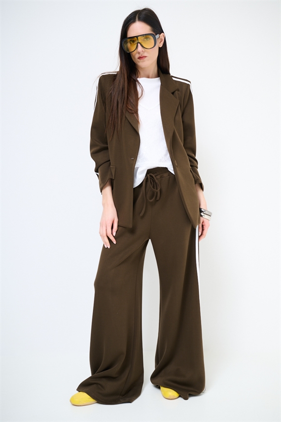 GIACCA MONOPETTO CON BANDE VISCOSA MODAL