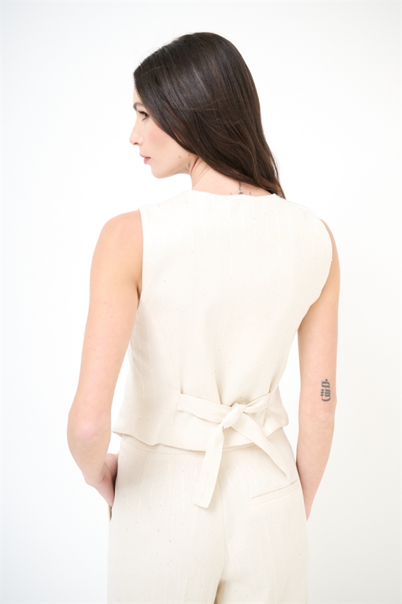 GILET SLIM TX MICRO PAILLETTES