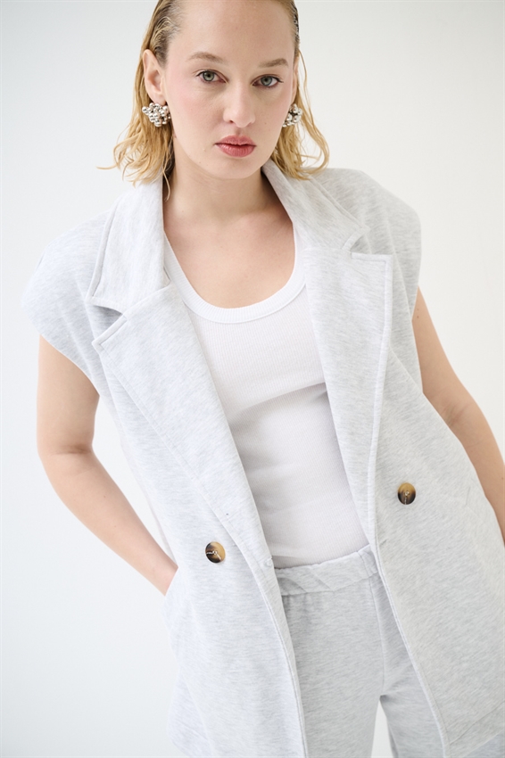 GILET IN FELPA CON STAMPA NUMERO