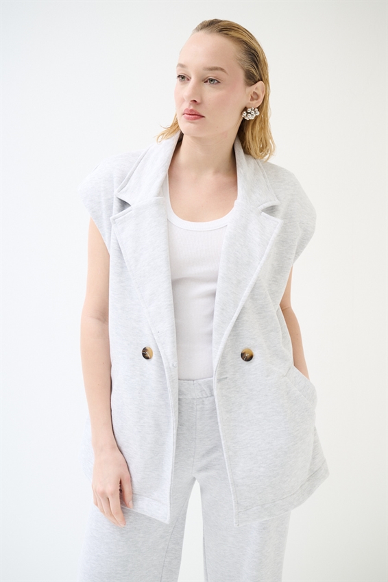 GILET IN FELPA CON STAMPA NUMERO