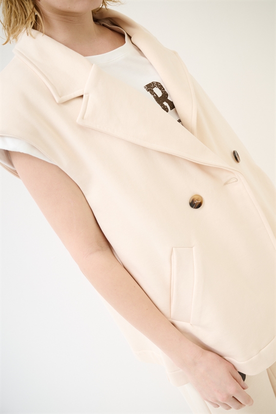 GILET IN FELPA CON STAMPA NUMERO